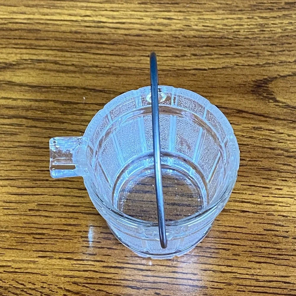 Vintage Hazel Atlas Mini Clear Glass Ice Bucket Ashtray/Match Holder Collectible